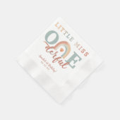 Kleine Miss Onederful Boho Rainbow Verjaardag serv Servet (Hoek)