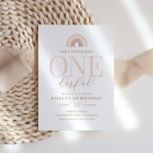 Kleine Miss Onederful Boho Regenboog 1e Verjaardag