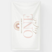 Kleine Miss Onederful Boho Regenboog Spandoek (Verticaal)