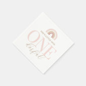 Kleine Miss Onederful Boho regenboog verjaardag Servet (Hoek)