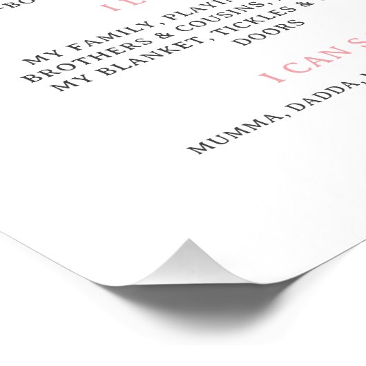 Kleine Miss Onederful Eerste Dag Mijlpaal Perfect Poster (Hoek)