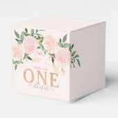 Kleine Miss Onederful eerste verjaardag Bedankdoosjes (Voorkant Zijde)