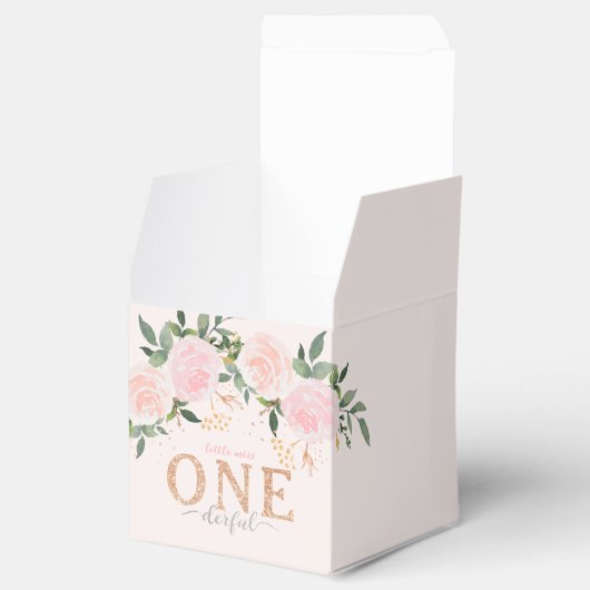 Kleine Miss Onederful eerste verjaardag Bedankdoosjes (Geopend)