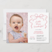 Kleine Miss Onederful eerste verjaardag Kaart (Voorkant)