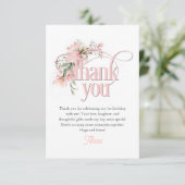 Kleine Miss Onederful Elegant Meisje 1e Verjaardag Bedankkaart (Staand voorkant)