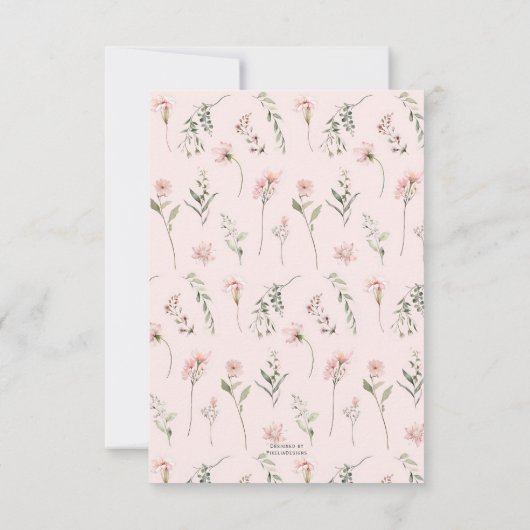 Kleine Miss Onederful Elegant Meisje 1e Verjaardag Bedankkaart (Achterkant)