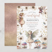 Kleine Miss ONEderful Fairy Meisje's 1e Verjaardag Kaart (Voorkant / Achterkant)