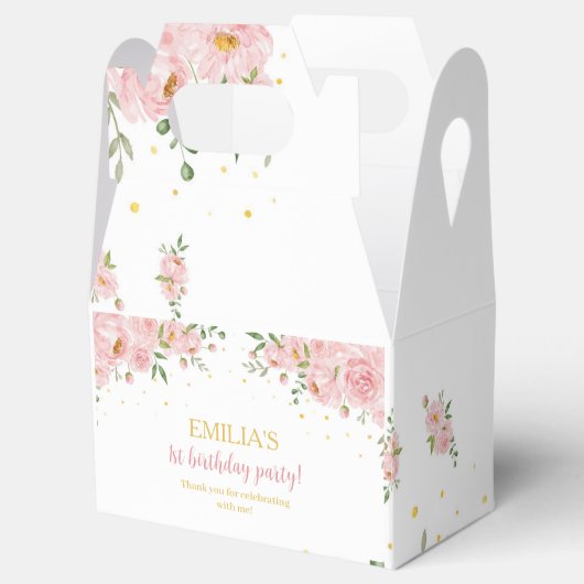 Kleine Miss Onederful Floral Verjaardag Favoriet B Bedankdoosjes (Geopend)