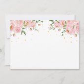 Kleine Miss Onederful Floral Verjaardag uitnodigin Kaart (Achterkant)