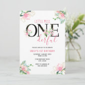 Kleine Miss ONEderful Girls 1e verjaardag Kaart (Staand voorkant)