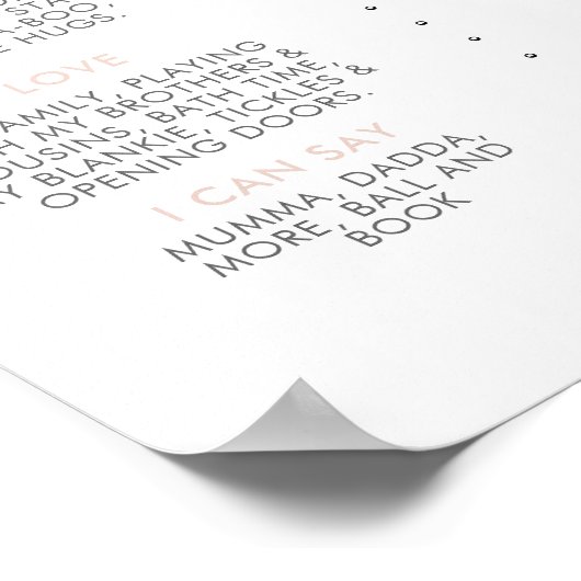 Kleine Miss Onederful Girls 1e verjaardag Mileston Poster (Hoek)