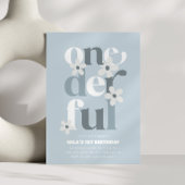 Kleine Miss Onederful Groovy Daisy 1e Verjaardag Kaart