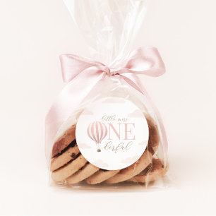 Kleine Miss Onederful Hete Luchtballon Verjaardag Ronde Sticker