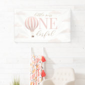 Kleine Miss Onederful Hete Luchtballon Verjaardag Spandoek (Insitu)