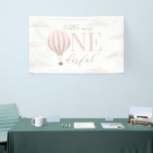 Kleine Miss Onederful Hete Luchtballon Verjaardag Spandoek (Beurs)