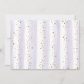 Kleine Miss ONEderful Paars Gold Floral Birthday Kaart (Achterkant)