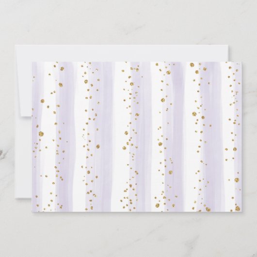 Kleine Miss ONEderful Paars Gold Floral Birthday Kaart (Achterkant)