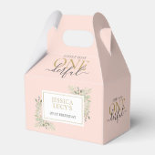 Kleine Miss ONEderful Pink Girl First Birthday Bedankdoosjes (Achterkant)