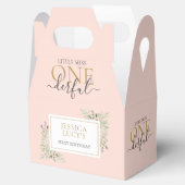 Kleine Miss ONEderful Pink Girl First Birthday Bedankdoosjes (Geopend)