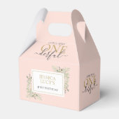 Kleine Miss ONEderful Pink Girl First Birthday Bedankdoosjes (Voorkant Zijde)