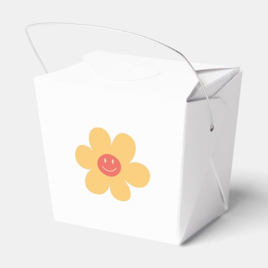 Kleine Miss Onederful Retro Groovy Eerste Verjaard Bedankdoosjes (Achterkant)