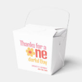 Kleine Miss Onederful Retro Groovy Eerste Verjaard Bedankdoosjes (Voorkant Zijde)