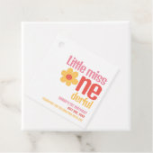 Kleine Miss Onederful Retro Groovy Eerste Verjaard Bedankjes Labels (In situ)