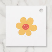 Kleine Miss Onederful Retro Groovy Eerste Verjaard Bedankjes Labels (Achterkant)