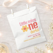 Kleine Miss Onederful Retro Groovy Eerste Verjaard Bedankzakje (Geknipt)