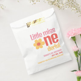 Kleine Miss Onederful Retro Groovy Eerste Verjaard Bedankzakje