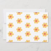 Kleine Miss Onederful Retro Groovy Eerste Verjaard Kaart (Achterkant)