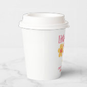 Kleine Miss Onederful Retro Groovy Eerste Verjaard Papieren Bekers (Rechts)