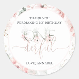 Kleine Miss Onederful ronde Sticker