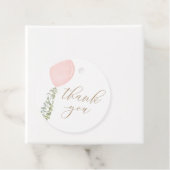 Kleine Miss Onederful roze ballon verjaardag Bedankjes Labels (In situ)