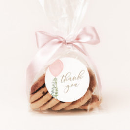 Kleine Miss Onederful roze ballon verjaardag Ronde Sticker