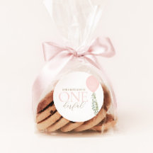 Kleine Miss Onederful roze ballon verjaardag