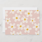 Kleine Miss Onederful uitnodiging | Retrobloem (Achterkant)