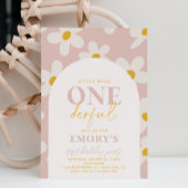 Kleine Miss Onederful uitnodiging | Retrobloem