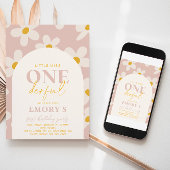 Kleine Miss Onederful uitnodiging | Retrobloem