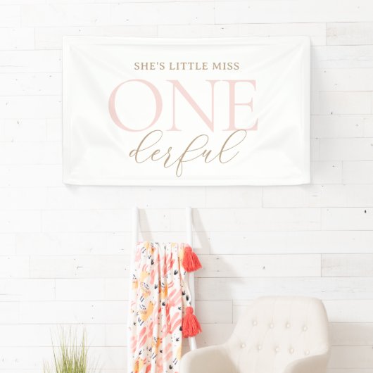 Kleine Miss Onederful Verjaardag Spandoek (Insitu)