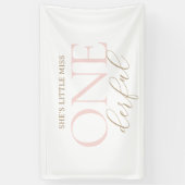 Kleine Miss Onederful Verjaardag Spandoek (Verticaal)