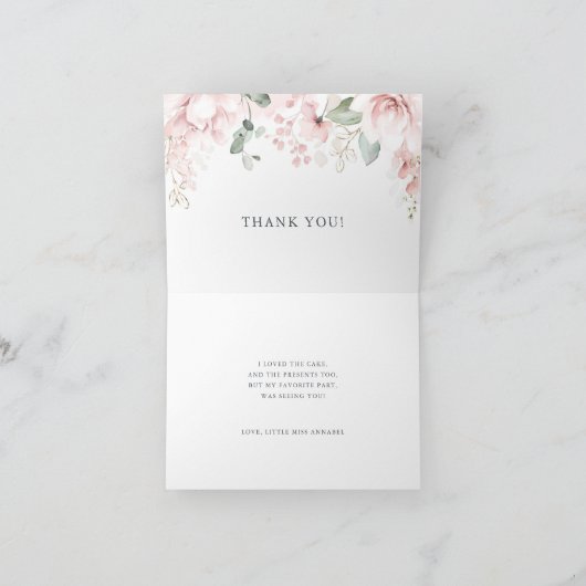 Kleine Miss Onederful vouw over Dank je kaart (Binnen)