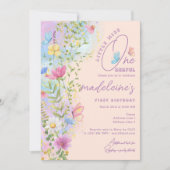 Kleine Miss ONEderful Wildflower 1e Verjaardag Kaart (Voorkant)