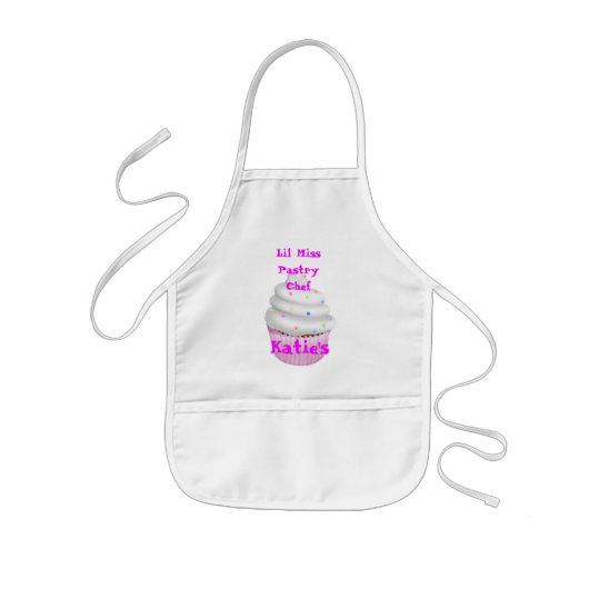 KLEINE MISS PASTRY CHEF CUPCAKE APRON KINDER SCHORT (Voorkant)