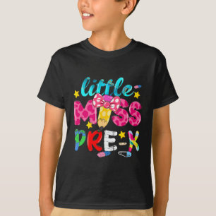Kleine Miss Pre-k Coquette Potlood Terug naar Scho T-shirt