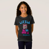 Kleine miss pre-k, meisjesachtige rommelige haar b t-shirt (Voorkant volledig)