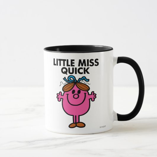 Kleine Miss Quick | Zwarte Lettering Mok (Rechts)