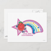 Kleine Miss Scatterbrain | Regenboog en sterren Briefkaart (Voorkant / Achterkant)