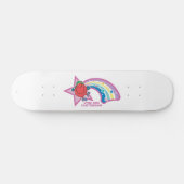 Kleine Miss Scatterbrain | Regenboog en sterren Skateboard (Horizontaal)