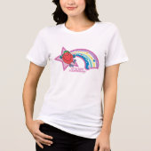 Kleine Miss Scatterbrain | Regenboog en sterren Tri-Blend Shirt (Voorkant)